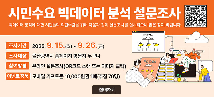 울산광역시 시민수요 빅데이터 분석과제 설문조사